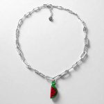 Κολιέ Peebls Murano Watermelon Silver