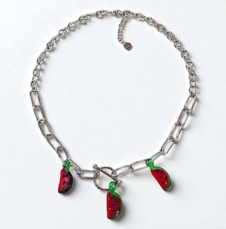Κολιέ Peebls Watermelon Style Silver