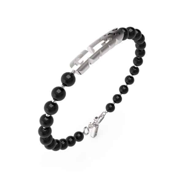 Ανδρικό Βραχιόλι Guess Edgy Styles Black Silver