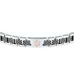 Ανδρικό Βραχιόλι Maserati Iconic JM225AVD86 Silver Black Rose Gold