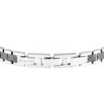 Ανδρικό Βραχιόλι Maserati Iconic JM225AVD86 Silver Black Rose Gold