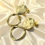 Σκουλαρίκια Velvet Glow Gold από ασήμι 925