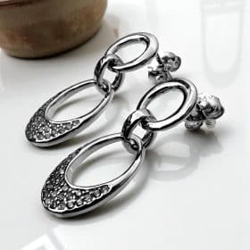 Σκουλαρίκια Pure Glow Hoops Silver από ασήμι 925