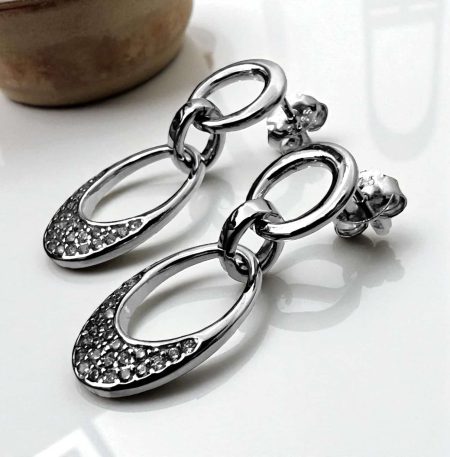 Σκουλαρίκια Pure Glow Hoops Silver από ασήμι 925