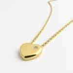 Κολιέ Heart Drop Gold από ασήμι 925