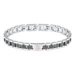 Ανδρικό Βραχιόλι Maserati Iconic JM225AVD86 Silver Black Rose Gold
