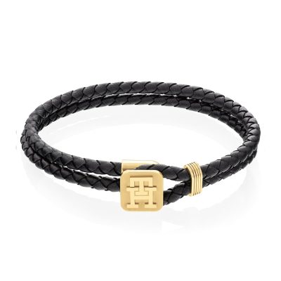 Δερμάτινο Βραχιόλι Tommy Hilfiger 2790531 Black Gold