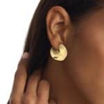 Γυναικεία Σκουλαρίκια Sculpted Gold