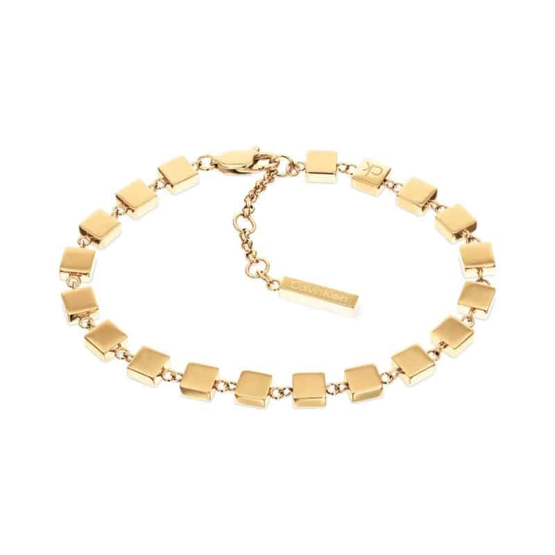 Γυναικείο Βραχιόλι Calvin Klein Geometric Gold