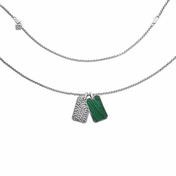 Ανδρικό Kολιέ Cerruti Silver Green