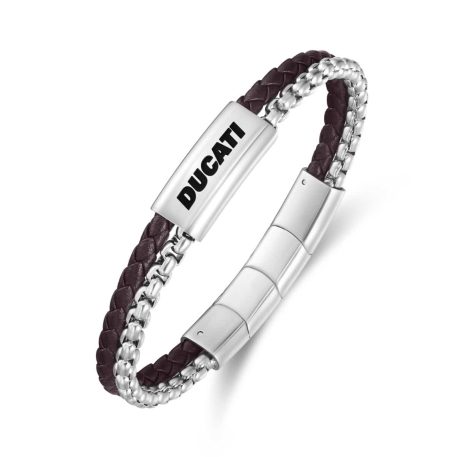Ανδρικό Βραχιόλι Ducati Corse Drifter Brown Silver