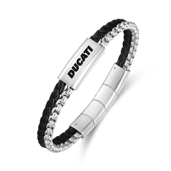 Ανδρικό Βραχιόλι Ducati Corse Drifter Black Silver