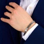 Ανδρικό Βραχιόλι Maserati Iconic JM225AVD89 Silver Black Gold