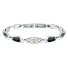Ανδρικό Βραχιόλι Maserati JM425ATZ69 Ceramic Silver-Black-Gold