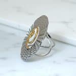 Ατσάλινο Δαχτυλίδι Spira Silver Gold
