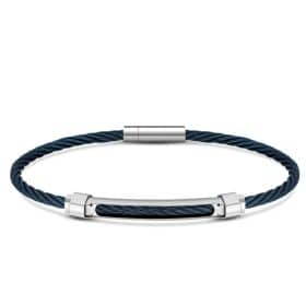 Ανδρικό βραχιόλι Cerruti Only Cable Blue - Silver
