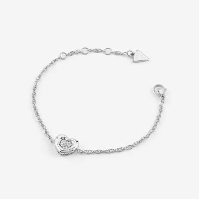 Ατσάλινο βραχιόλι Guess L.O.V.E. Silver