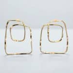 Ατσάλινα Σκουλαρίκια Peebls Shape Shift Gold