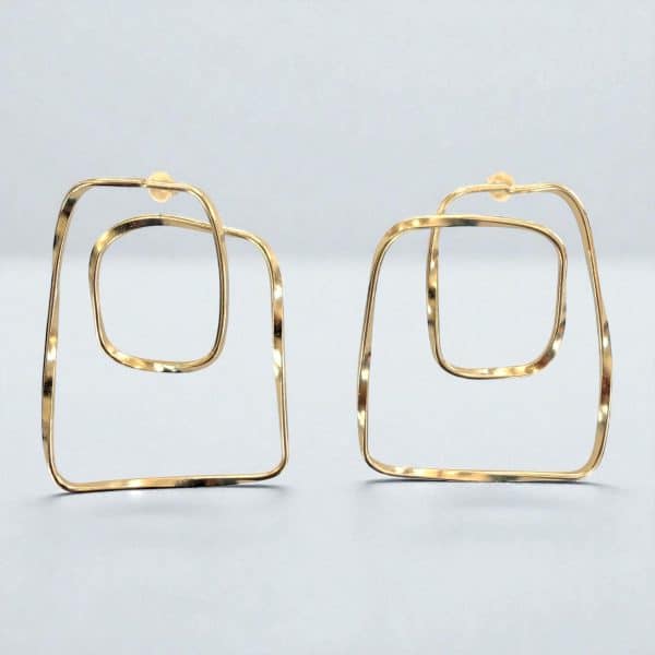 Ατσάλινα Σκουλαρίκια Peebls Shape Shift Gold