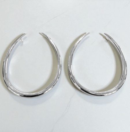 Ατσάλινα Σκουλαρίκια Peebls Contour Chic Silver
