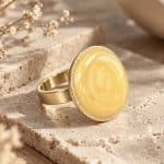 Δαχτυλίδι Chroma Round Golden Pearl