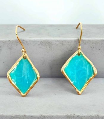 Σκουλαρίκια Chroma Agkistri Turqoise Small