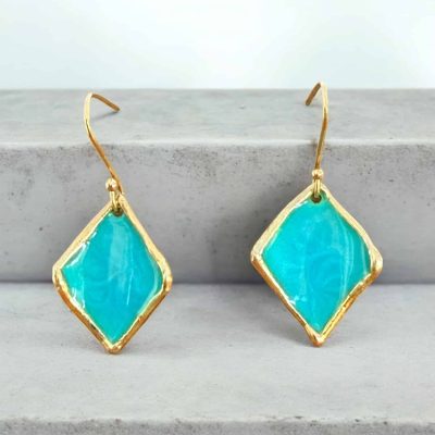 Σκουλαρίκια Chroma Agkistri Turqoise Small