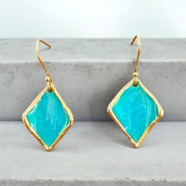 Σκουλαρίκια Chroma Agkistri Turqoise Small