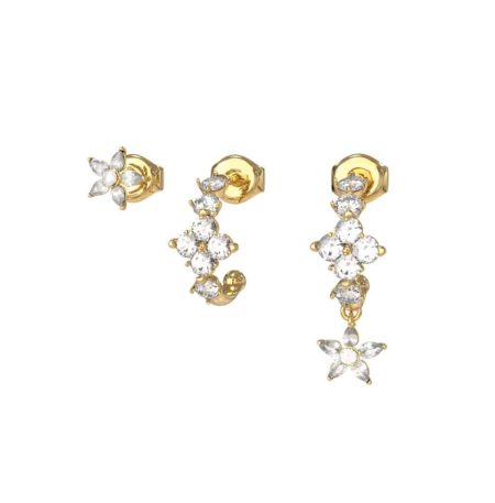 Ατσάλινα Σκουλαρίκια Guess Secret Garden Gold