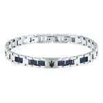 Ανδρικό Βραχιόλι Maserati Iconic JM225AVD87 Silver Blue