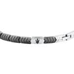 Ανδρικό Βραχιόλι Maserati JM226ATZ86 Ceramic Silver-Black