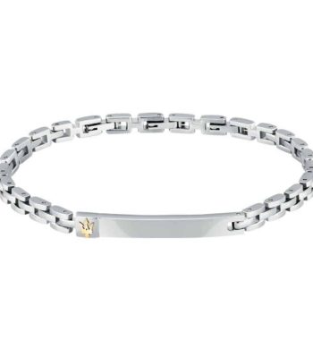 Ανδρικό Βραχιόλι Maserati Iconic JM324AVD55 Silver Gold