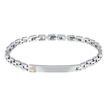 Ανδρικό Βραχιόλι Maserati Iconic JM324AVD55 Silver Gold