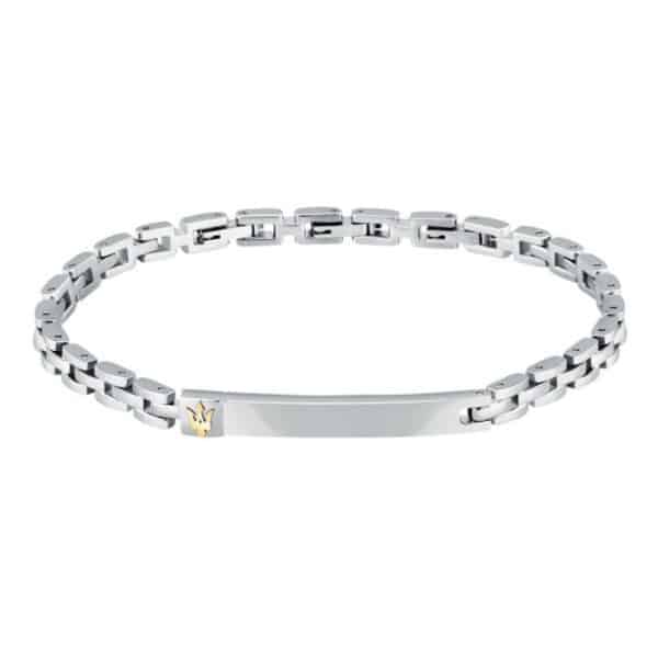 Ανδρικό Βραχιόλι Maserati Iconic JM324AVD55 Silver Gold