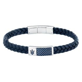 Ανδρικό Βραχιόλι Maserati Iconic JM4249IK01 Blue Recycled Leather
