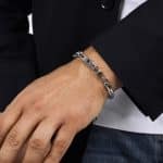 Ανδρικό Βραχιόλι Maserati Iconic JM425AVD106 Silver Black
