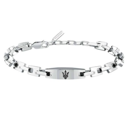 Ανδρικό Βραχιόλι Maserati Iconic JM425AVD106 Silver Black
