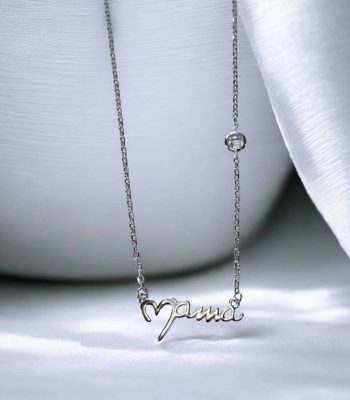 Κολιέ Mama Silver από ασήμι 925