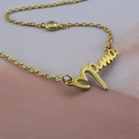 Κολιέ Mama Gold από ασήμι 925