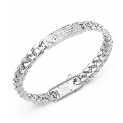 Ανδρικό Βραχιόλι Guess 4G Frontiers Silver