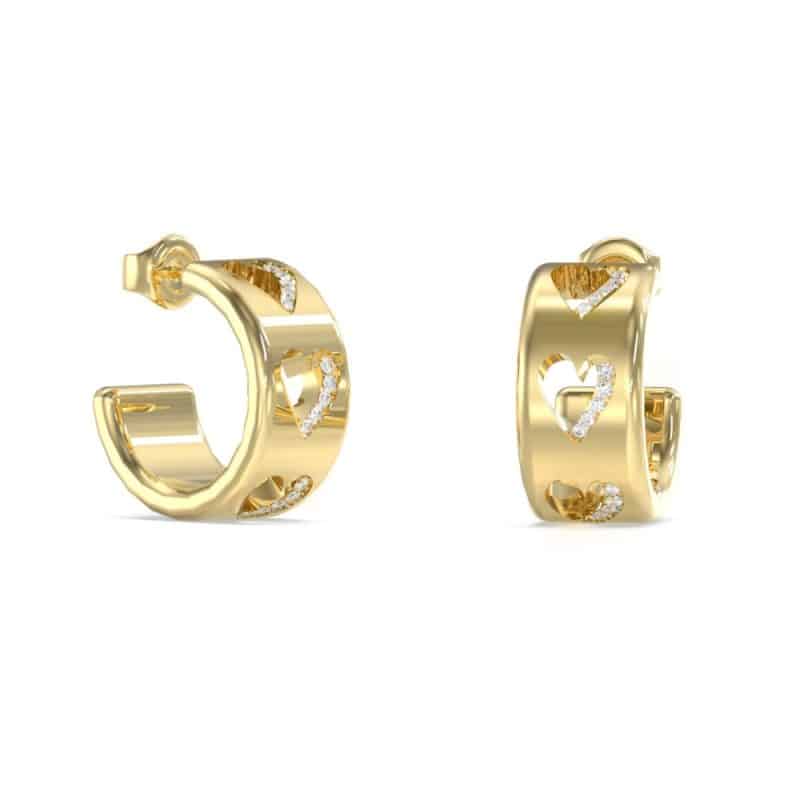 Ατσάλινα Σκουλαρίκια Guess By your Side Gold