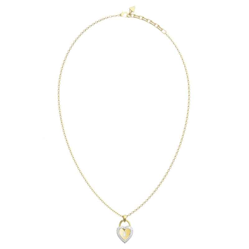 Ατσάλινο Κολιέ Guess Love Bites Heart Gold
