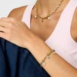 Ατσάλινο βραχιόλι Guess Borboleta Gold