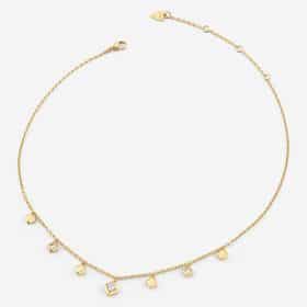 Ατσάλινο Κολιέ Guess Ace of Diamonds Gold