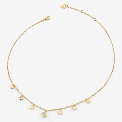 Ατσάλινο Κολιέ Guess Ace of Diamonds Gold