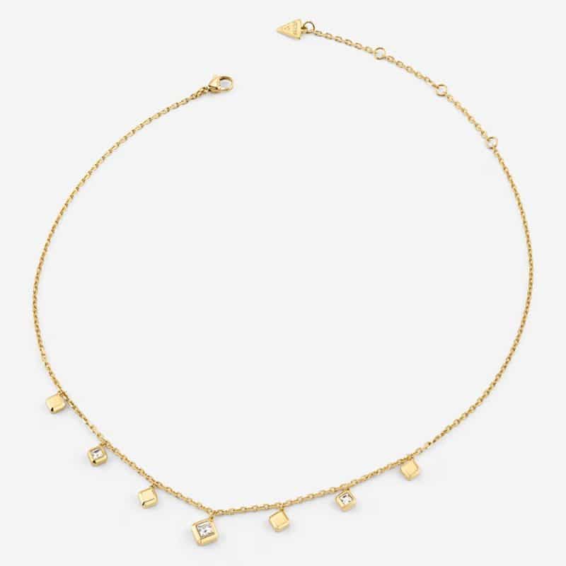 Ατσάλινο Κολιέ Guess Ace of Diamonds Gold