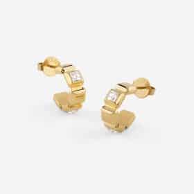 Ατσάλινα Σκουλαρίκια Guess Ace of Diamonds Gold