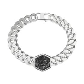 Ανδρικό Βραχιόλι Guess Lion King Black Silver