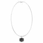 Ανδρικό Kολιέ Guess Lion King Black Silver