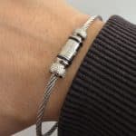 Ανδρικό Βραχιόλι Guess Exagon Silver